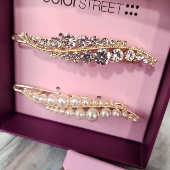 Color Street Diamond and Pearl Hair Clips - Picture 4 of 4